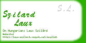 szilard laux business card