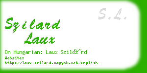 szilard laux business card